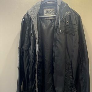 BKE Black and Gray Men's Bomber Jacket